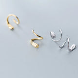 925 Silver Spiral Stud Earrings for Women Girls Teens Snake Earings Jewelry