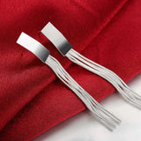 925 Silver Earrings Women's Tassel Ear Studs Christmas Jewelry