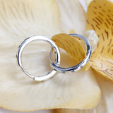 925 Silver Round CZ Circle Earrings for Women