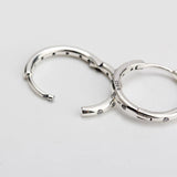 925 Silver Round CZ Circle Earrings for Women
