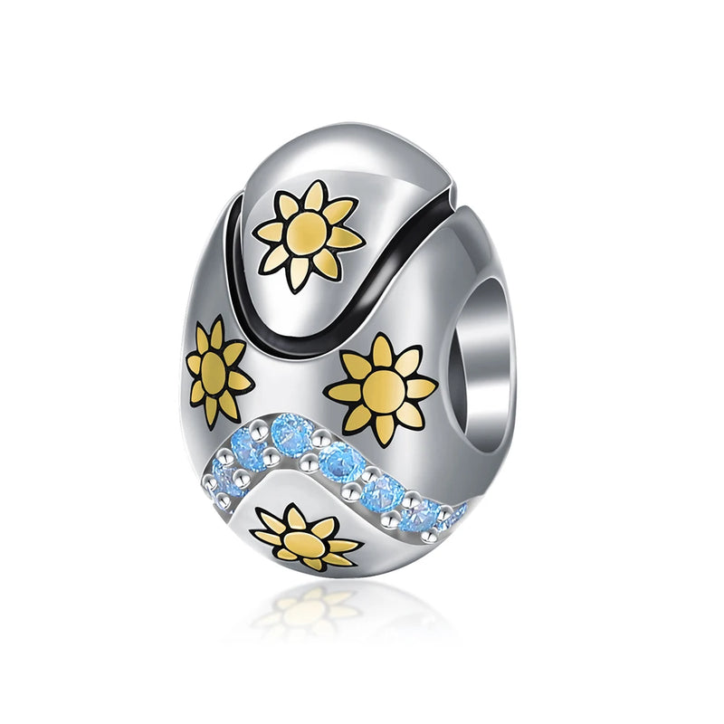 925 Silver Easter Egg Charm for Bracelet & Necklace