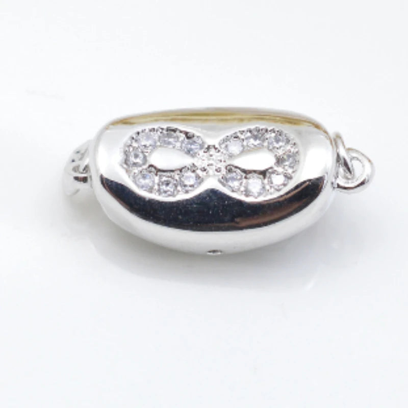 925 Silver DIY Jewelry Accessory Zirconium Ingot Clasp