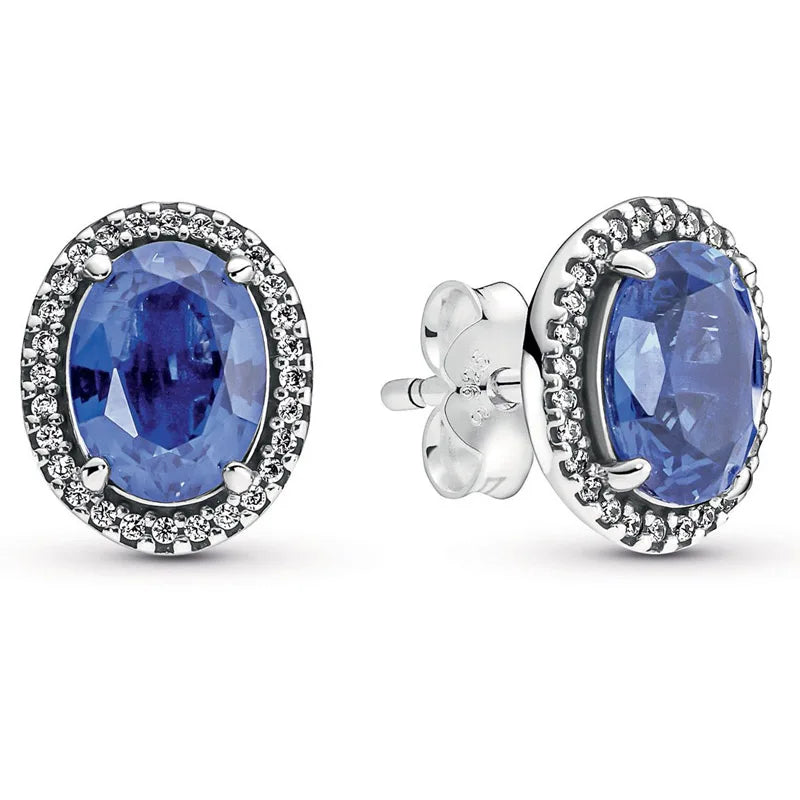 925 Silver Beauty Pearl Geometric Double Band Earrings