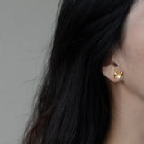 925 Silver Butterfly Stud Earrings Girls Party Jewelry