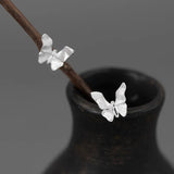 925 Silver Butterfly Stud Earrings Girls Party Jewelry