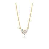 925 Silver Diamond Heart Necklace Zircon Choker Wedding Gift