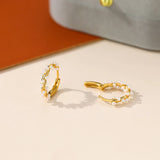 925 Sterling Silver Pearl Hoop Earrings Vintage Wedding Party Jewelry