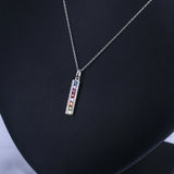 925 Silver Rainbow Diamond Necklace Multicolor Zircon Choker