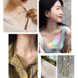 925 Sterling Silver Round Necklace Disc Shape Choker Pendant NK046