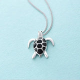 925 Silver Turtle Pendant Necklace for Women and Girls