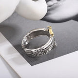 925 Sterling Silver Eagle Head Ring Punk Rock Jewelry