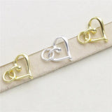 925 Silver Heart Necklace Charms Circle Pendants DIY Jewelry Findings