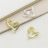 925 Silver Heart Necklace Charms Circle Pendants DIY Jewelry Findings