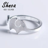 925 Silver Elephant Long Nose Open Ring For Women