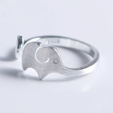 925 Silver Elephant Long Nose Open Ring For Women