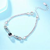 925 Silver Elk Bracelet 100 Languages I Love You Memory Bracelet