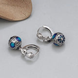 925 Silver Enamel Goldfish Ear Clip Vintage Earrings