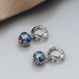 925 Silver Enamel Goldfish Ear Clip Vintage Earrings