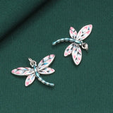 925 Sterling Silver Enamel Dragonfly Pendant DIY Jewelry Making