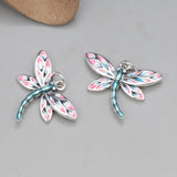 925 Sterling Silver Enamel Dragonfly Pendant DIY Jewelry Making