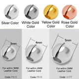 925 Silver End Cap Beads 3MM 4MM 5MM Spacer Bead Charms DIY Jewelry Making