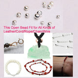 925 Silver End Cap Beads 3MM 4MM 5MM Spacer Bead Charms DIY Jewelry Making