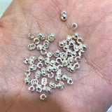 925 Silver End Cap Beads 3MM 4MM 5MM Spacer Bead Charms DIY Jewelry Making