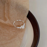 925 Silver Entanglement Pearl Rings Women Ins Jewelry Ropshipping