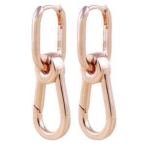 925 Silver Entwined Circles Radiant Heart Earrings