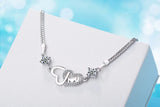 925 Silver Eternal Love Zirconia Double Layer Chain Bracelet