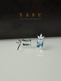 925 Silver Crystal Clover Stud Earrings Party Wedding Jewelry