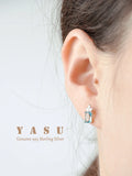 925 Silver Crystal Clover Stud Earrings Party Wedding Jewelry