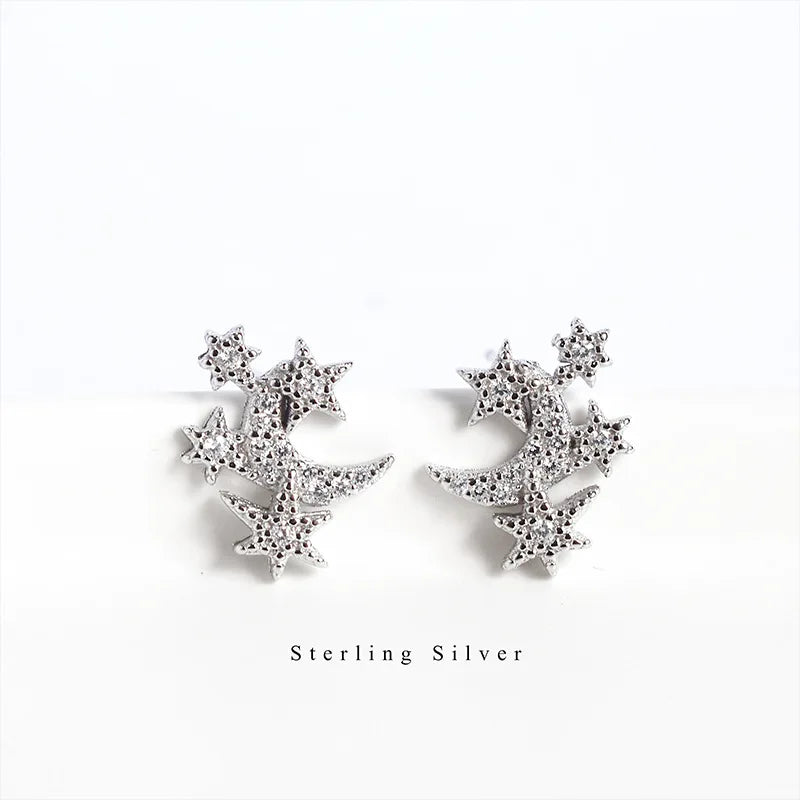 925 Sterling Silver Geometric Twist Stud Earrings Punk Hip Hop Party Jewelry