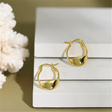 925 Silver Geometric Twisted Stud Earrings Punk Hip Hop Unique Party Jewelry
