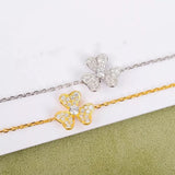 925 Silver Clover Bracelet Women 4 Leaf Charm Bangle