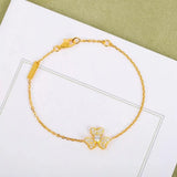 925 Silver Clover Bracelet Women 4 Leaf Charm Bangle