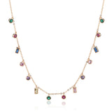 925 Sterling Silver Rainbow Necklace for Women