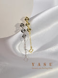 925 Silver Geometric Tassel Earrings for Women