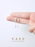 925 Silver Geometric Tassel Earrings for Women