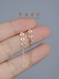 925 Silver Geometric Tassel Earrings for Women