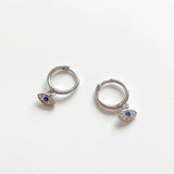 925 Silver Evil Eye Earrings Women Wedding Jewelry Gift