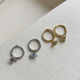 925 Silver Evil Eye Earrings Women Wedding Jewelry Gift