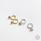 925 Silver Evil Eye Earrings Women Wedding Jewelry Gift