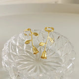 925 Silver Rose Earrings Classic Wedding Jewelry for Women