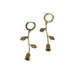 925 Silver Rose Earrings Classic Wedding Jewelry for Women