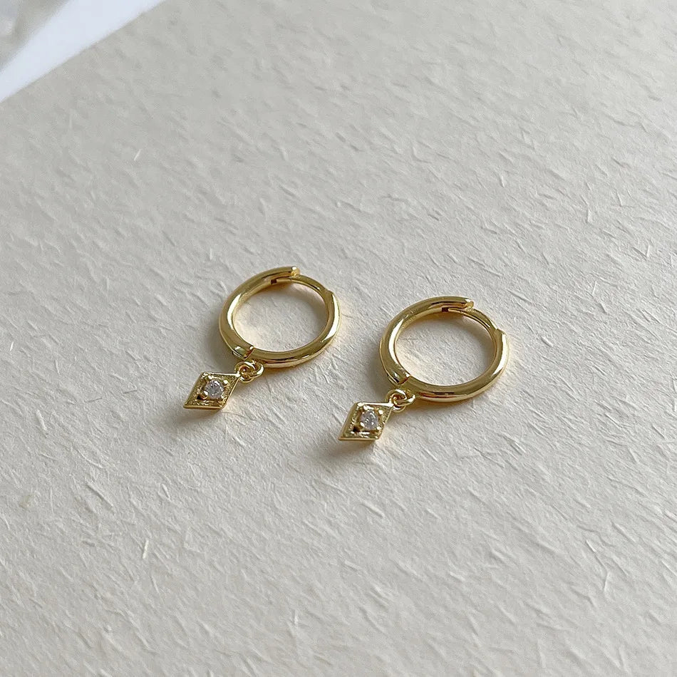 925 Silver Crystal Earrings Classic Wedding Party Jewelry