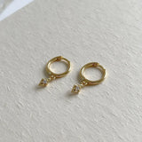 925 Silver Crystal Earrings Classic Wedding Party Jewelry