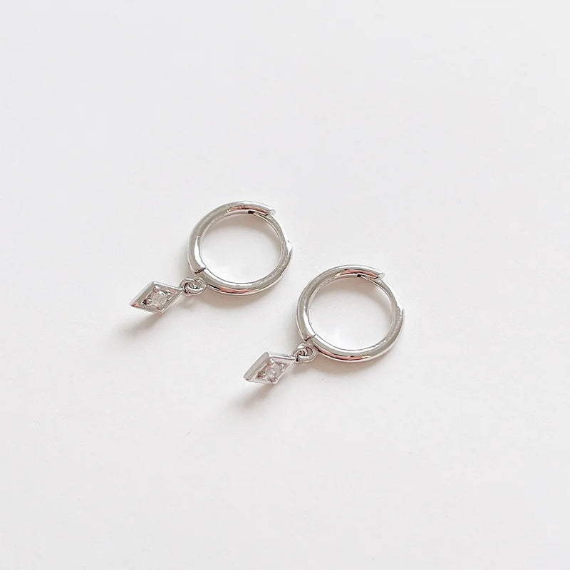 925 Silver Crystal Earrings Classic Wedding Party Jewelry