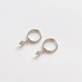 925 Silver Crystal Earrings Classic Wedding Party Jewelry