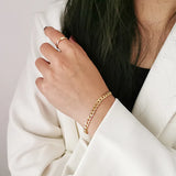 925 Silver Thick Chain Bracelet Male Punk Hip Hop 18k Jewelry